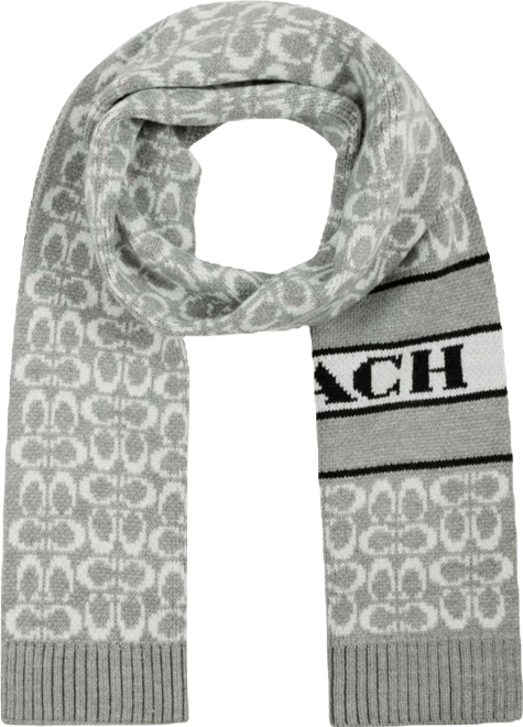 Women's Signature Logo Wool-Blend Rib Knit Scarf