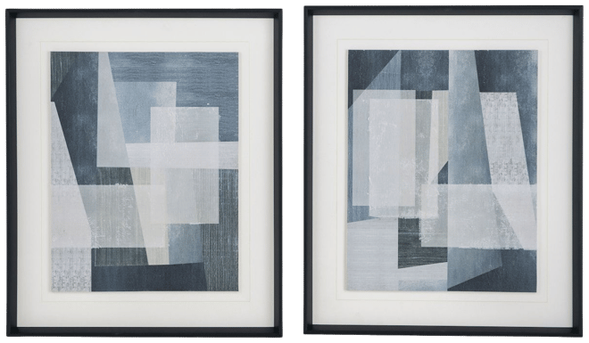 Abstract Shapes Framed Canvas - Set of 2 at