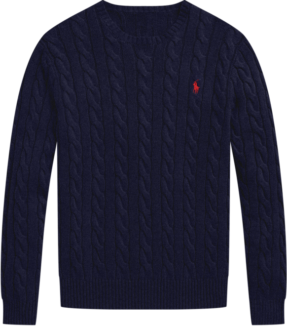 Men's Wool-Cashmere Cable-Knit Sweater