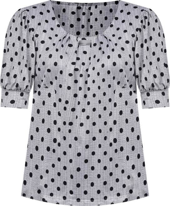 Petite Printed Balloon Sleeve Top