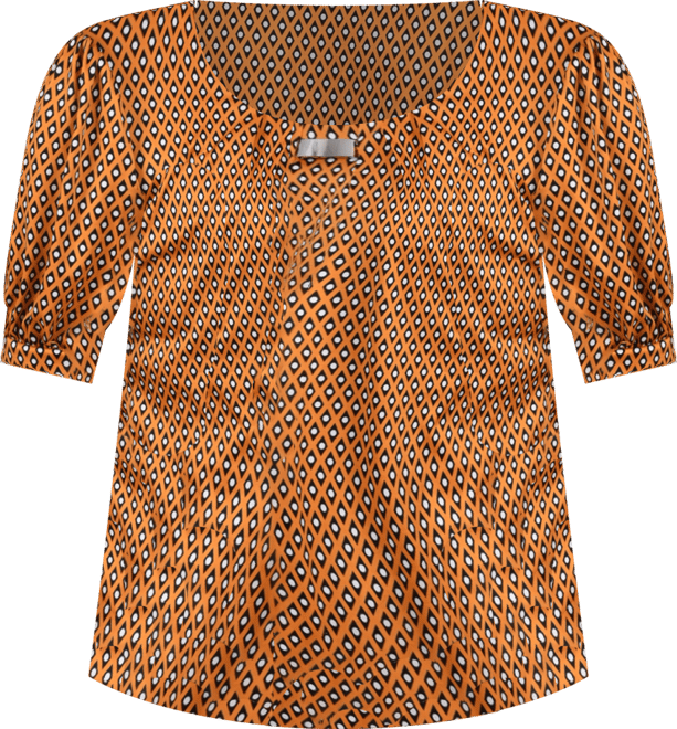 Petite Printed Balloon Sleeve Top