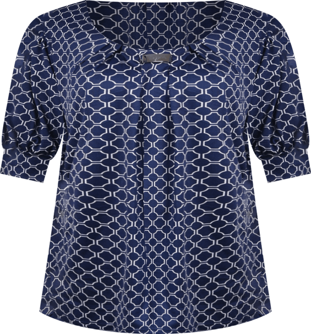 Petite Printed Balloon Sleeve Top