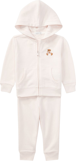 Ralph Lauren Girls French Terry Hoodie Pants Set Baby