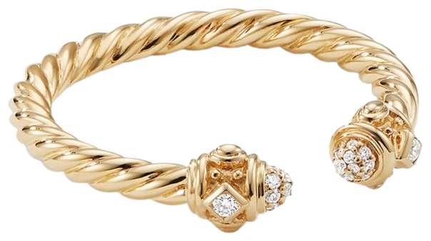 David Yurman Renaissance Ring in 18K Yellow Gold with Diamonds