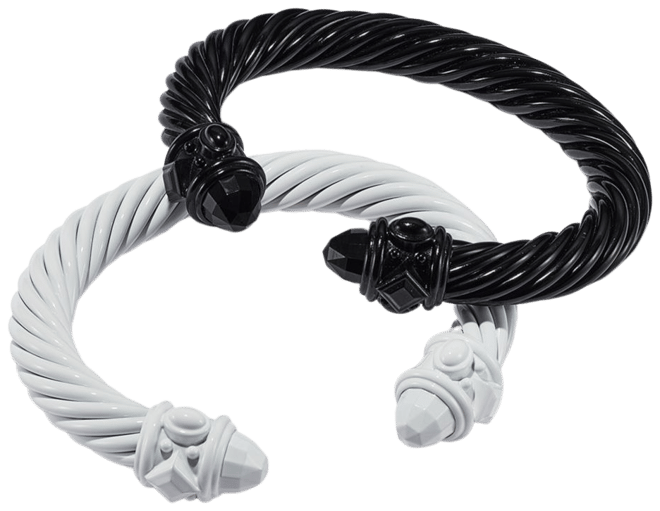 Aluminum cable bracelet hot sale in white