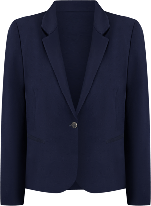 Macy's navy blue women's on sale blazer