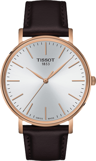 Men's Swiss Everytime Brown Leather Strap Watch 40mm