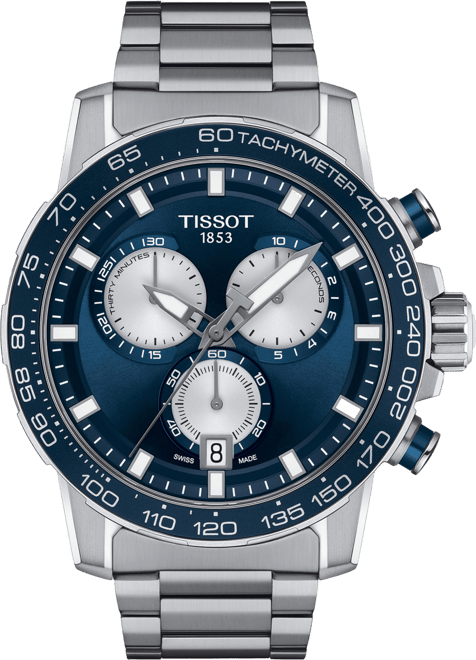 TISSOT チッソ クロノグラフ腕時計 シルバー Tissot Men's Swiss Chronograph Supersport Stainless Steel Bracelet