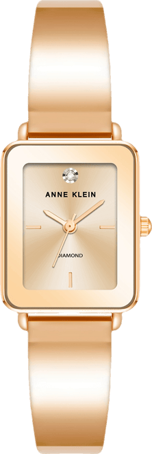 Women's Rose Gold-Tone Solid Bangle Watch, 22X27mm