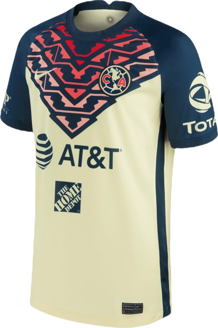 Big Boys  Yellow Club America 2021/22 Home Breathe Stadium Replica Jersey