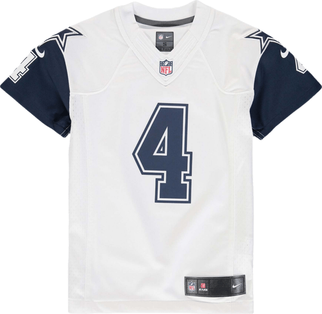 Big Boys Dak Prescott White Dallas Cowboys Color Rush Game Jersey