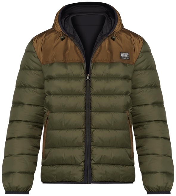 Men's Malone Mixed-Media Colorblocked Packable Hooded Jacket