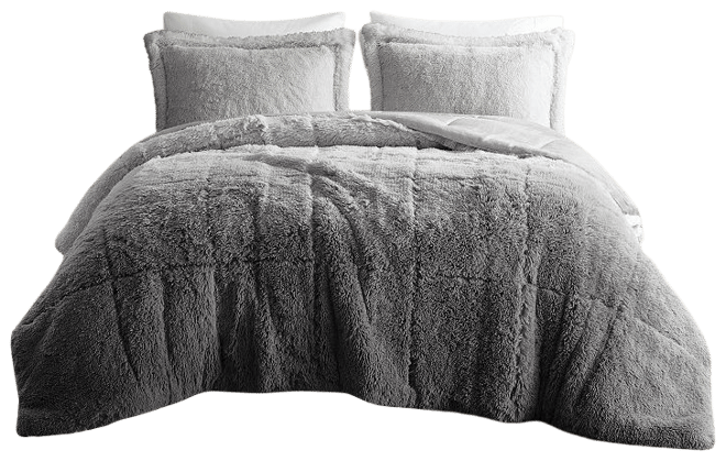 Intelligent Design Cassie Ombre Shaggy Faux Fur Comforter Set