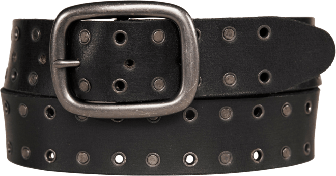Men's Grommet and Stud Leather Belt