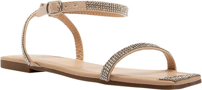 Qupid Aster 32 Women s Rhinestone Strappy Sandals