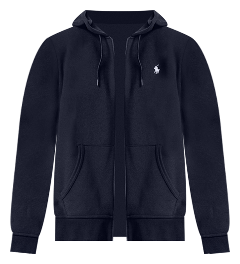 Sweat jacket with zip and hood, Polo Ralph Lauren, black