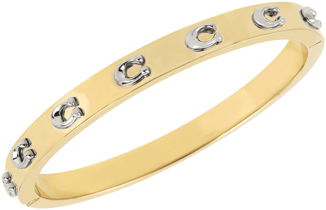 Signature C Hinged Bangle Bracelet