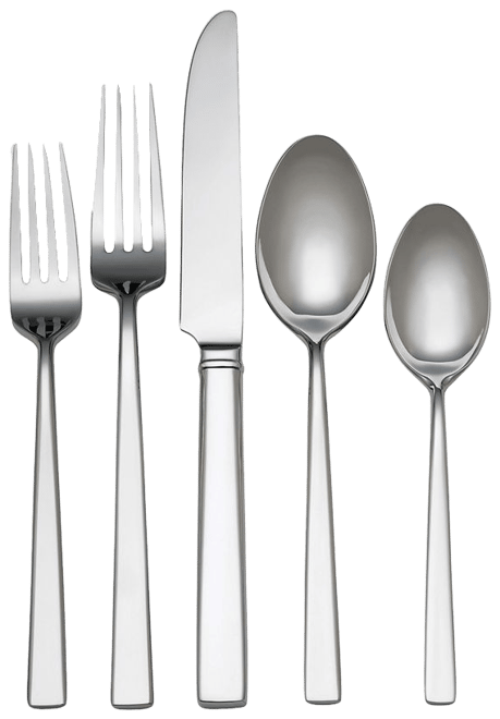 Reed & Barton Cole Stainless Steel 65 Piece Flatware Set, Service