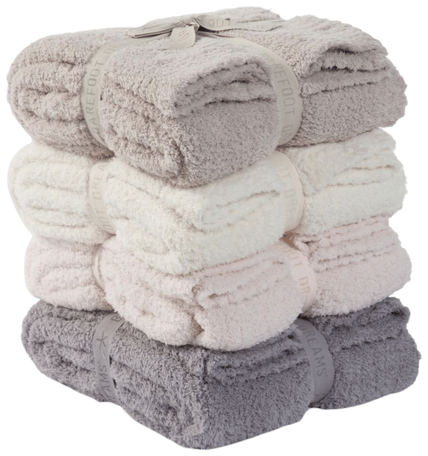 BAREFOOT DREAMS COZYCHIC THROW BLANKETS FEATHER