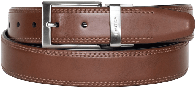 Men's Reversible Double Stitch Leather Belt