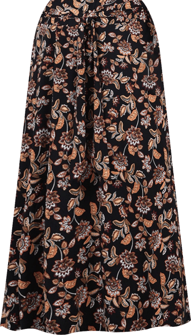 Plus Size Maxi with Sash Waist Tie Skirt