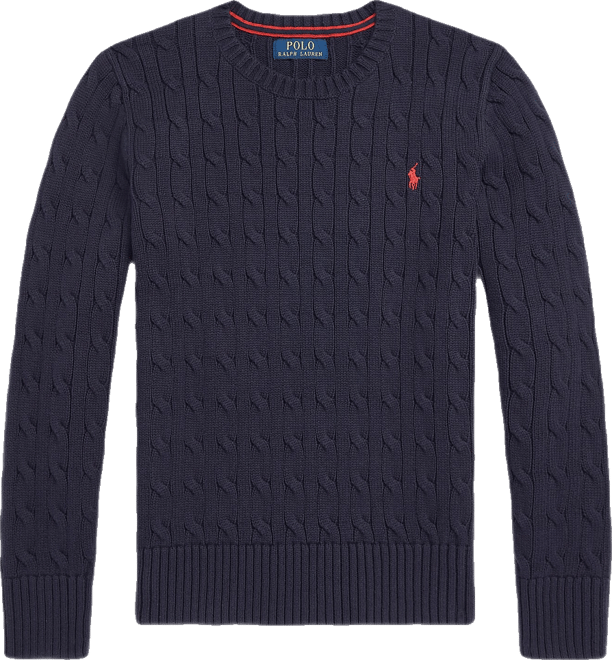 Big Boys Cable- Knit Crewneck Sweater
