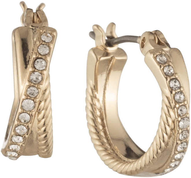 Lauren Ralph Lauren Small Twisted Rope & Pavé Crisscross