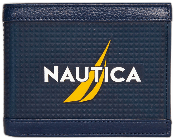 Men's Logo Rubber Leather Bifold Wallet