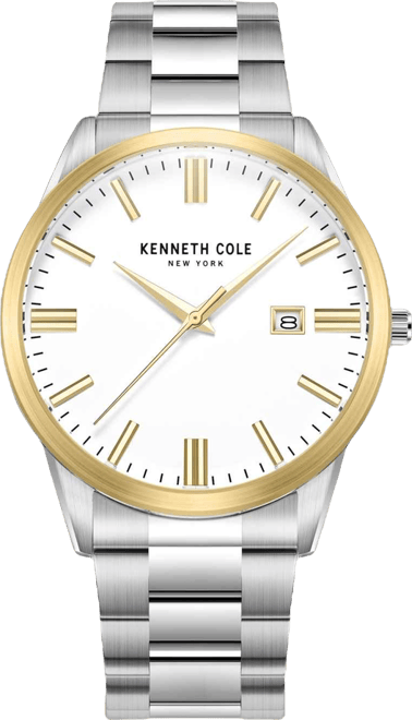 Men's Modern Classic Silver-Tone Stainless Steel Bracelet Watch 42mm