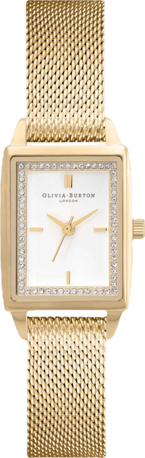 Women's Quartz Gold-Tone Stainless Steel Mesh Watch 25.5mm x 20.5mm