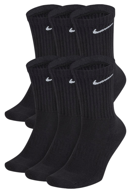 Men's Nike 6-Pack Everyday Cushioned Crew Training Socks