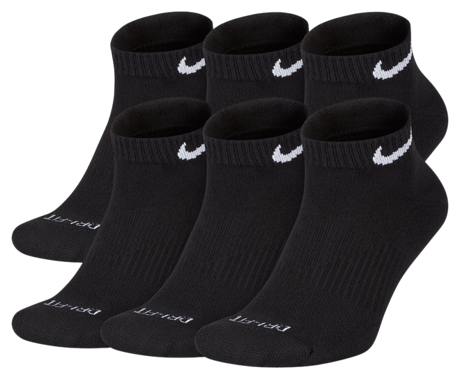 Men's Nike 6-pack Everyday Plus Cushioned Low-Cut Training Socks