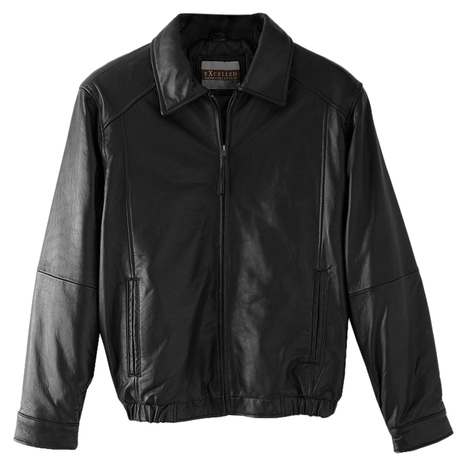 Leather Monogram Bomber Jacket | Size 48