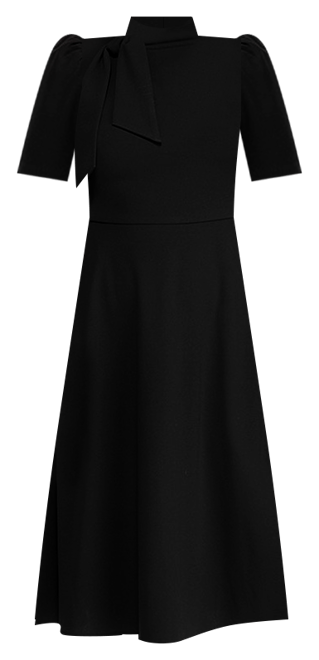 blue dress for baby girl London Times Plus Size Foldover-Neck Fit & Flare Dress - Navy