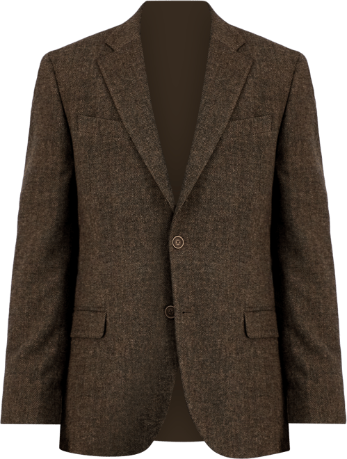 Men's Modern-Fit Solid Herringbone Tweed Sport Coat