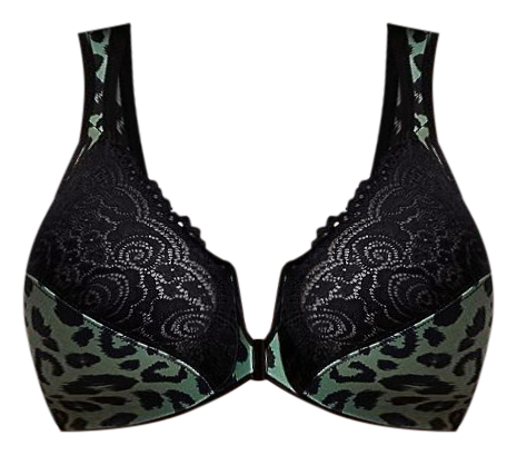Glamorise WonderWire Front-Closure Bra - Centennial Leopard - Curvy