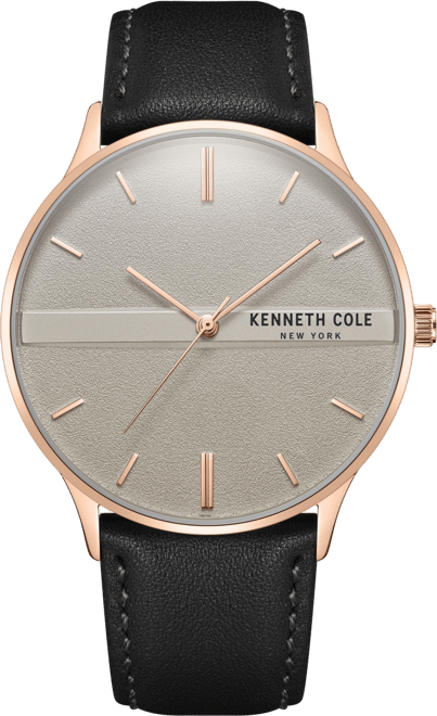 Kenneth Cole New York Men's Modern Classic Black Genuine