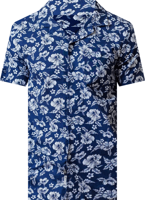 Mens' Linen Short Sleeve Camp Shirt