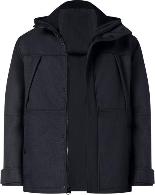 Men's Tompkins Micro-Houndstooth Fleece-Lined Soft Shell Hooded Parka