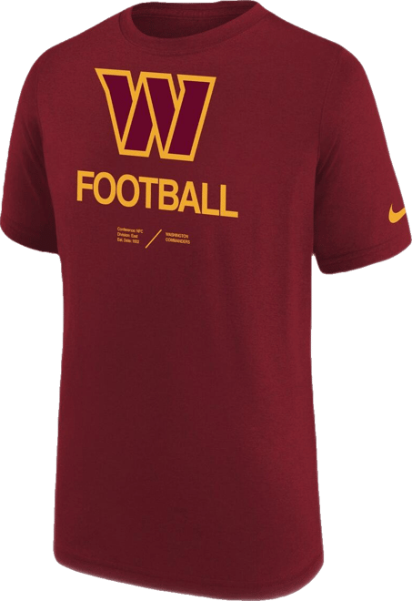 Big Boys  Burgundy Washington Commanders Sideline Legend Performance T-shirt