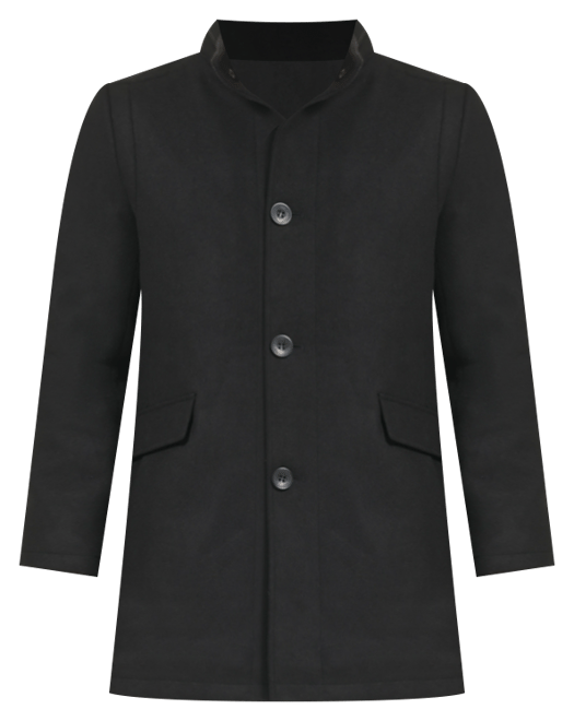 Men's Wool Button Car Coat