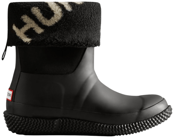 Hunter Boots Women's Roll Top Logo Vegan Shearling Waterproof