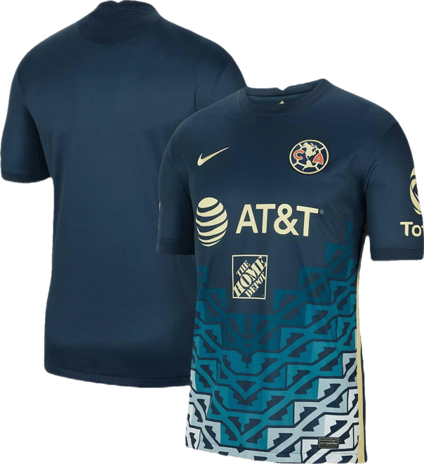 Big Boys  Navy Club America 2021/22 Away Breathe Stadium Replica Jersey