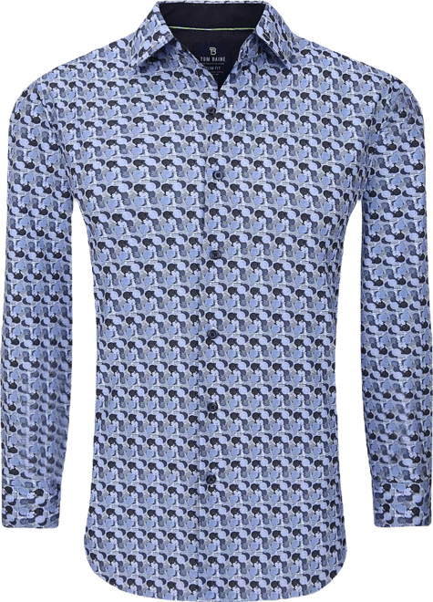 Men's Slim Fit Performance Long Sleeve Button Down Dress Shirt