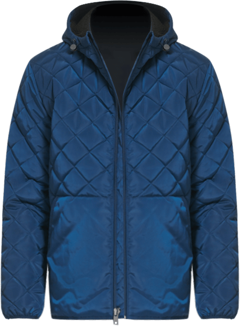 Men's Diamond Quilted Hooded Jacket