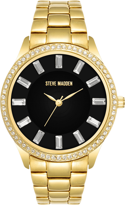Steve Madden Women s Gold Tone Alloy Bracelet Watch 42mm Macy s