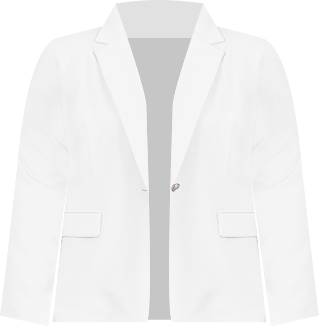 Plus Size Long Sleeve Scuba Crepe Blazer