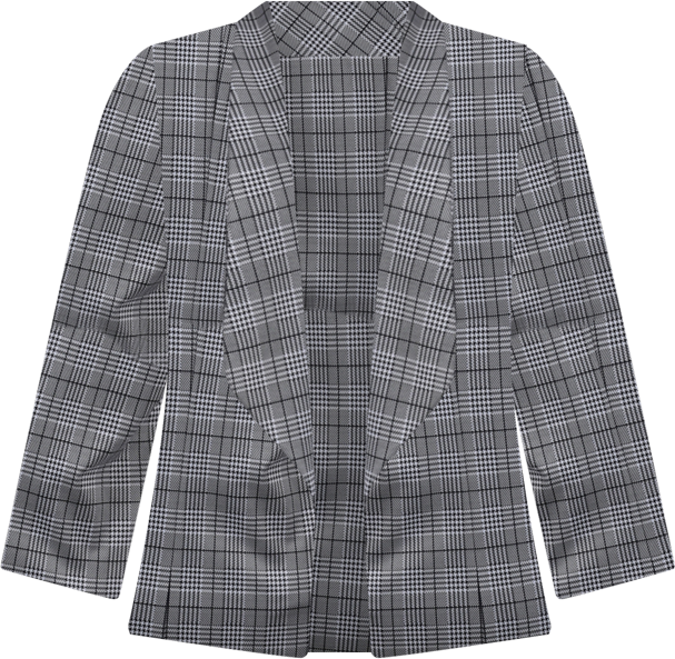 Plus Size 3/4 Sleeve Ponte Blazer