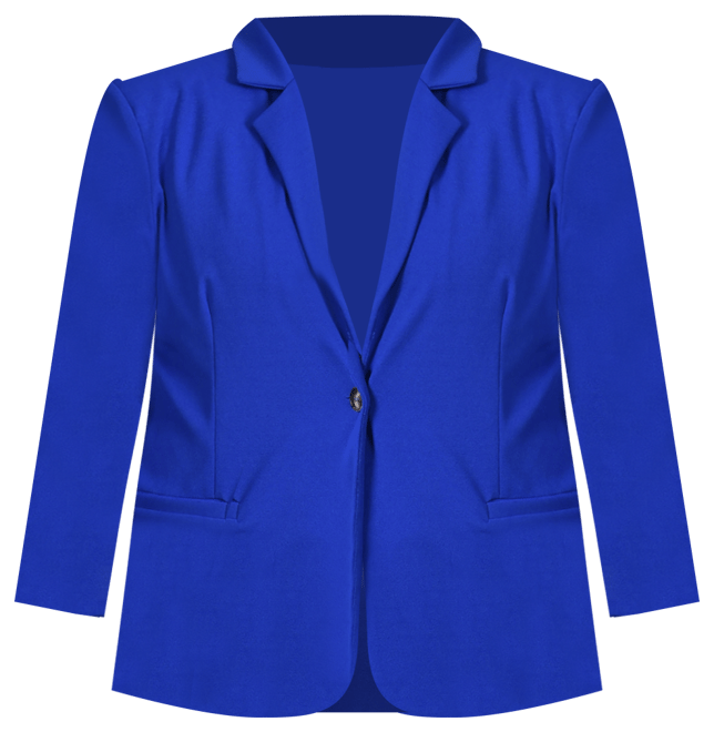 Plus Size 3/4 Sleeve Scuba Crepe Blazer