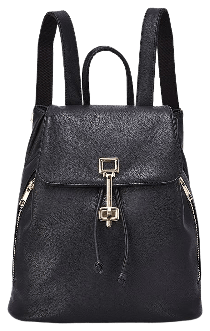 ALDO Unisex Large Backpack / Travel Bag Pebbled Black Faux Leather